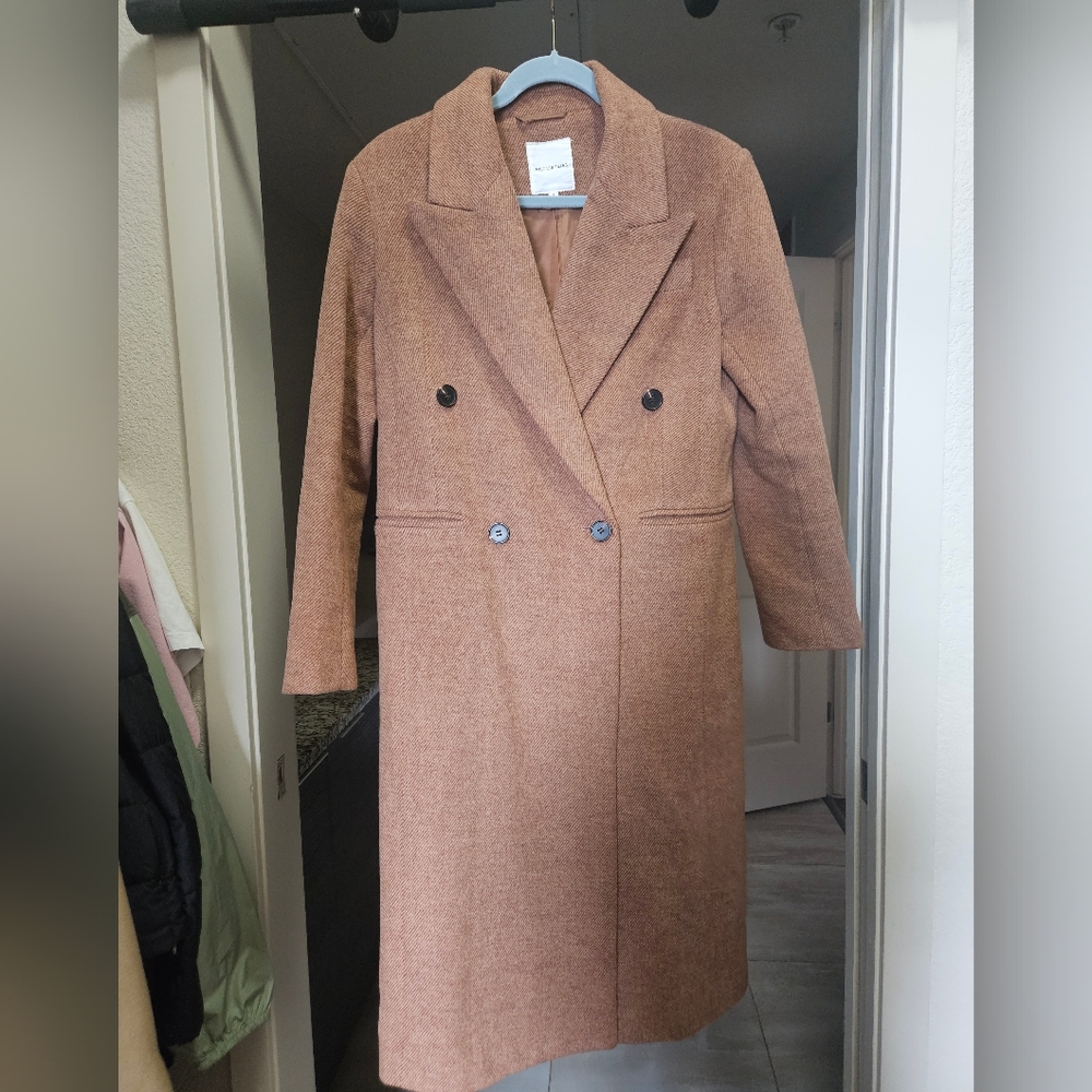 Avec Les Filles Double-breasted Brown Trench Count Women's Size S Small